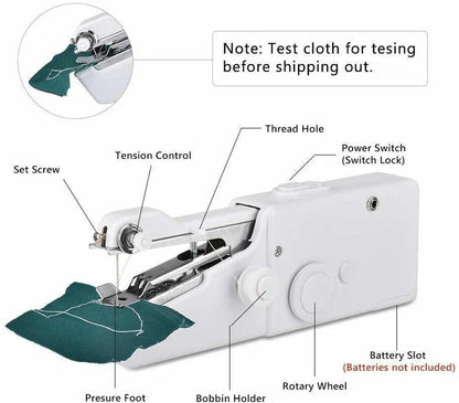 Stitch Handheld Cordless Portable White Sewing Machine