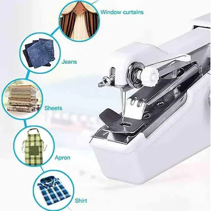 Stitch Handheld Cordless Portable White Sewing Machine