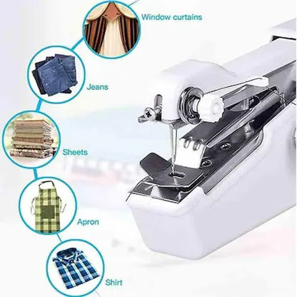 Stitch Handheld Cordless Portable White Sewing Machine