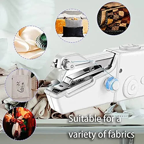 Stitch Handheld Cordless Portable White Sewing Machine